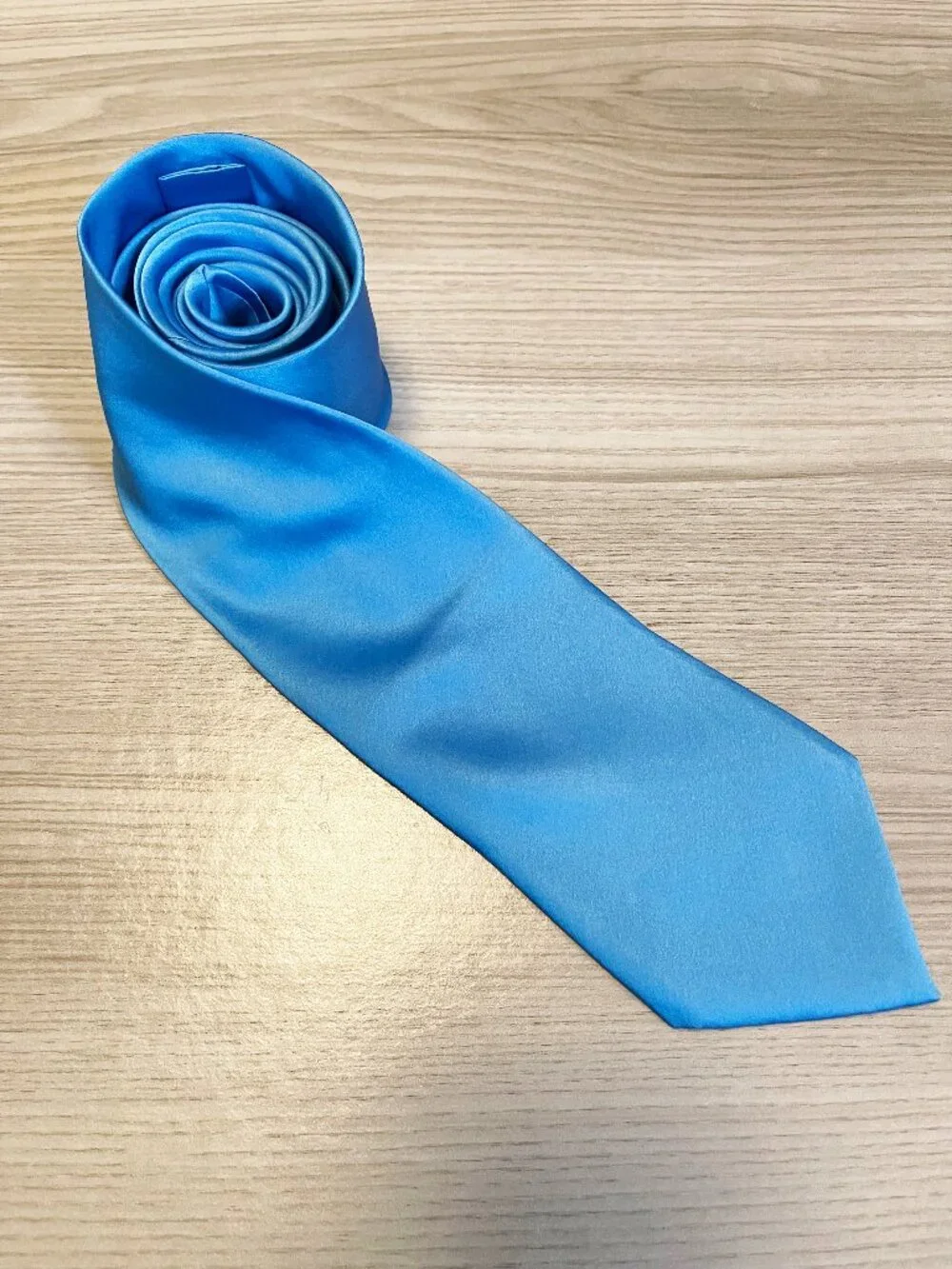 Stefano Ricci 100% Silk Solid Sky Blue Luxury Designer Tie Made in Italy